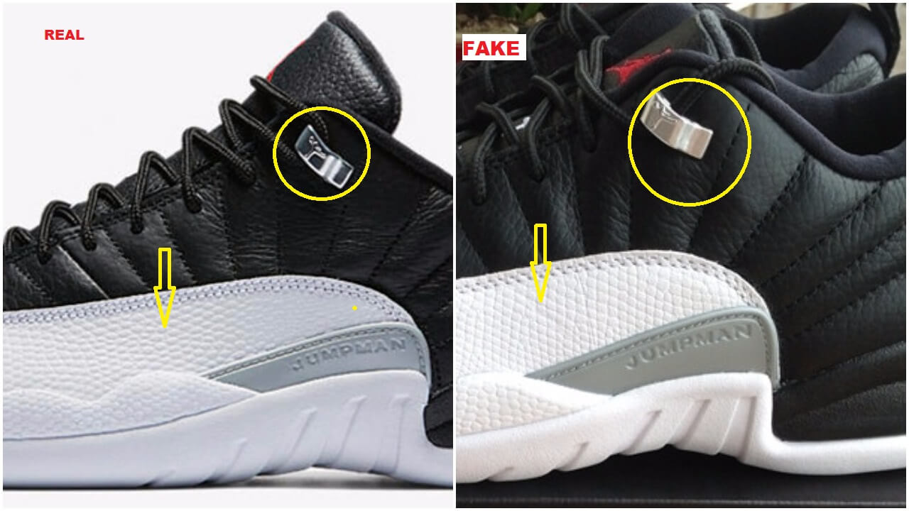 how can you tell if jordan 12 are fake
