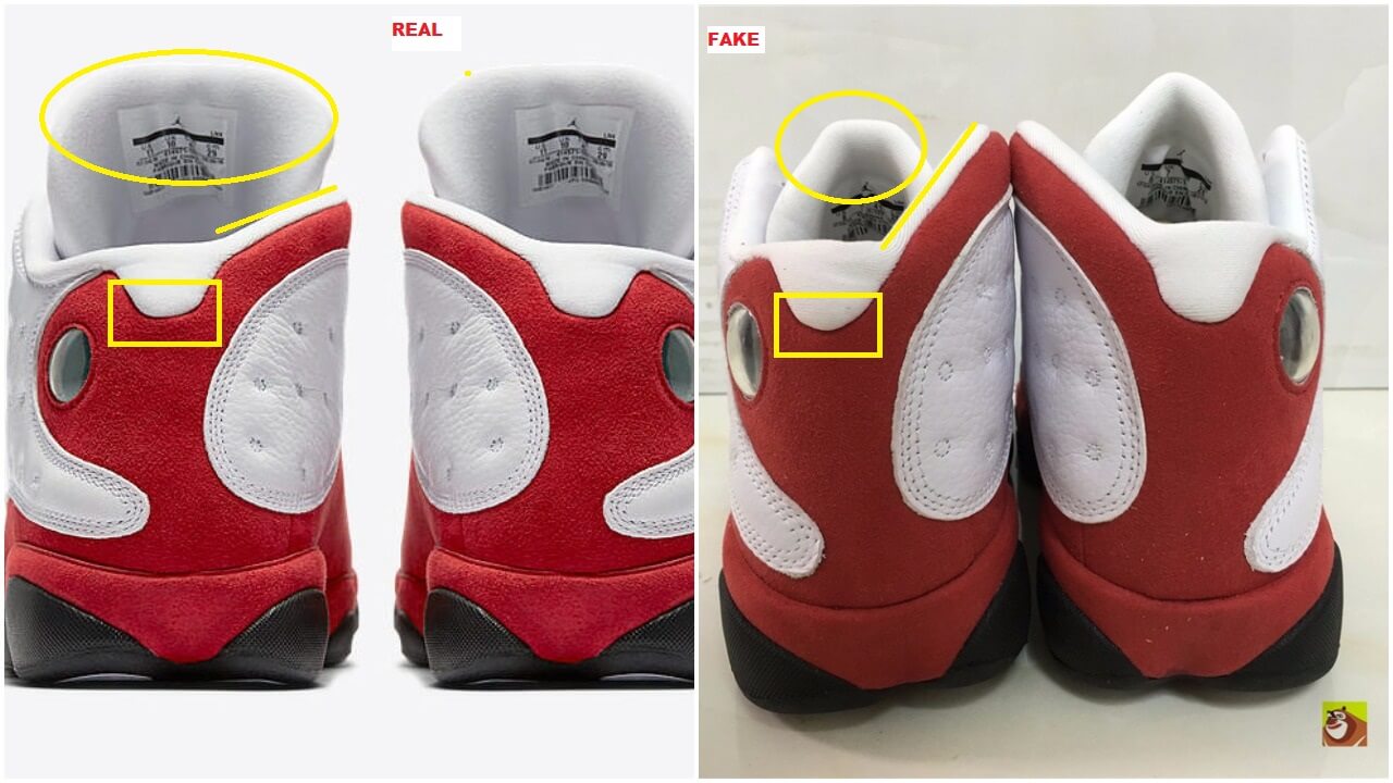 how can you tell if jordan 13 are fake