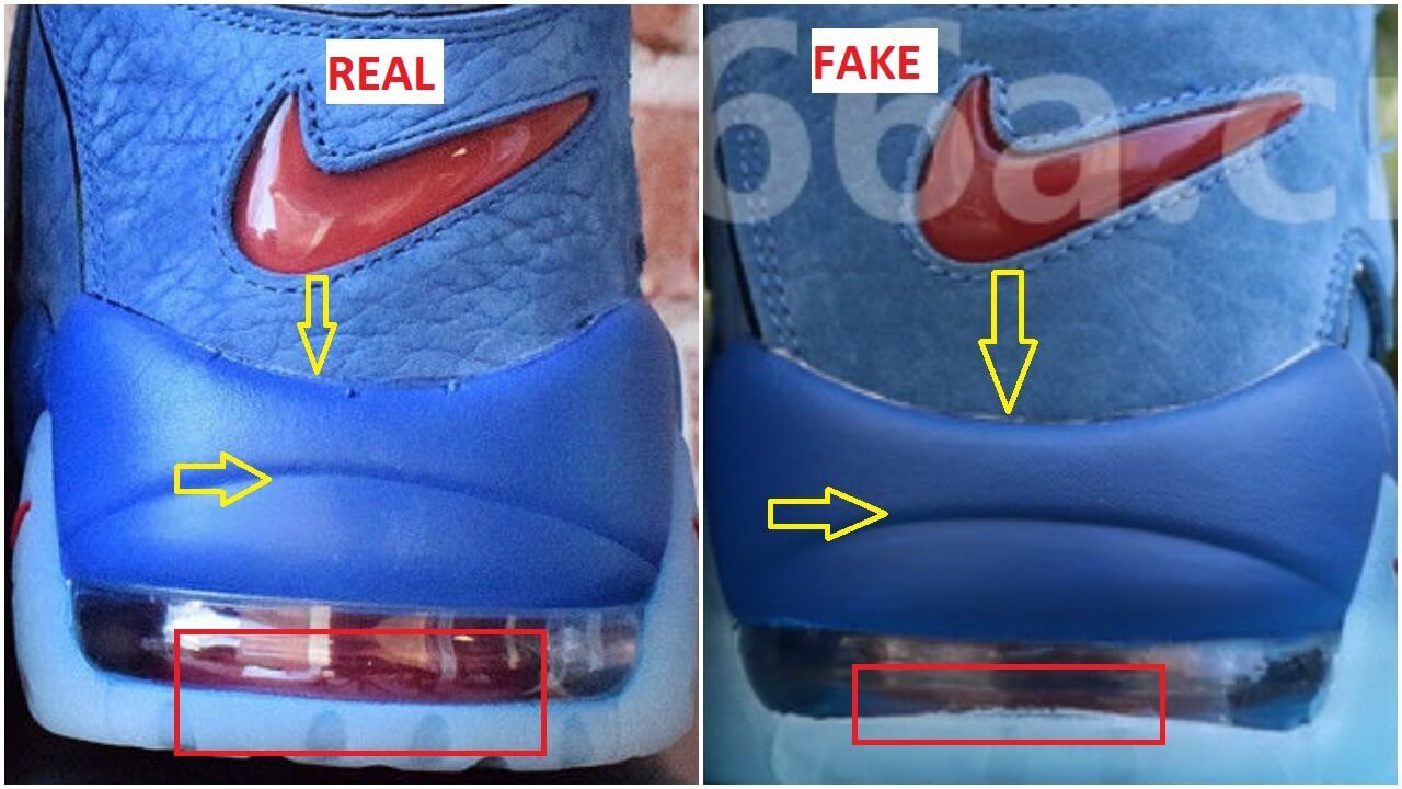Real VS Fake Nike Air More Uptempo 