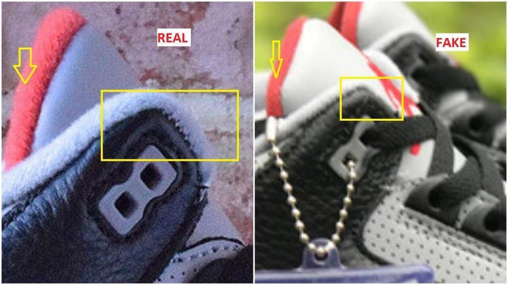 Real vs Fake Air Jordan 3 Black Cement – ARCH-USA