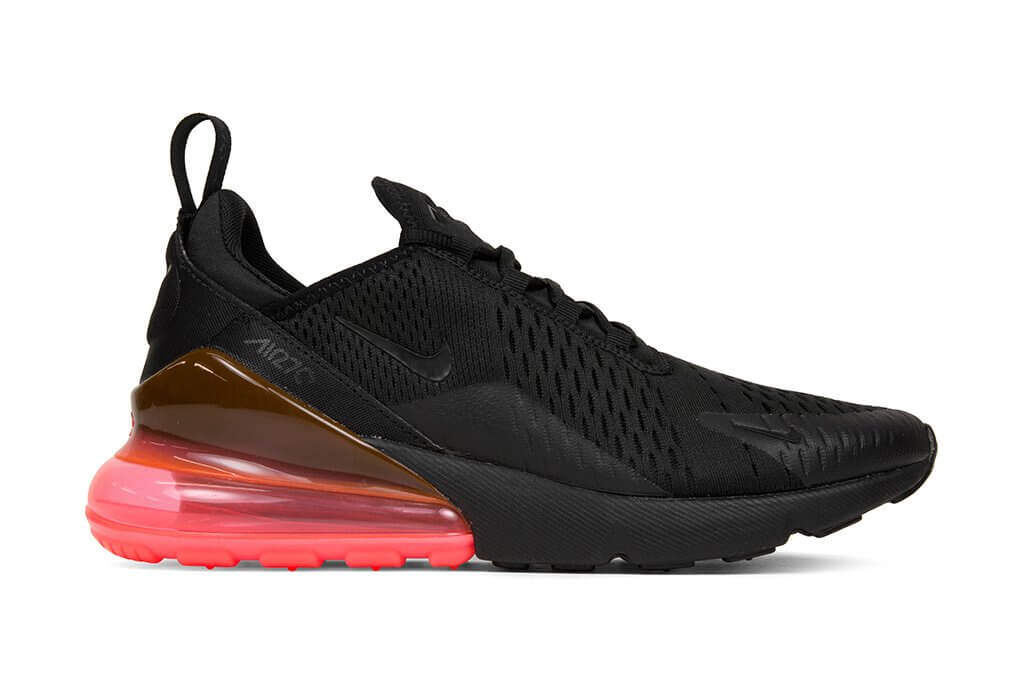 air max 270s black and red