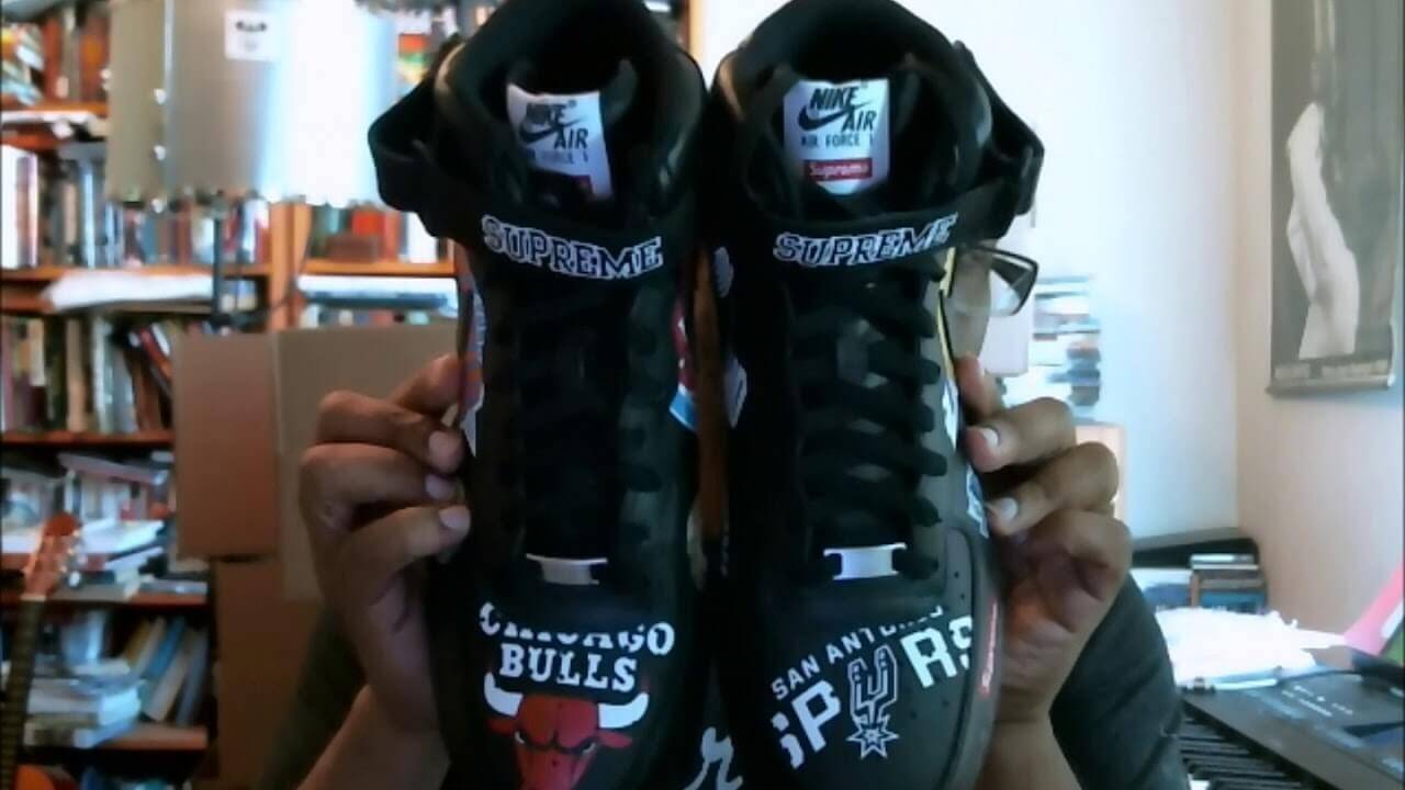 Nike Air Force 1 Mid '07 NBA x Supreme Black/Black | Authentic 