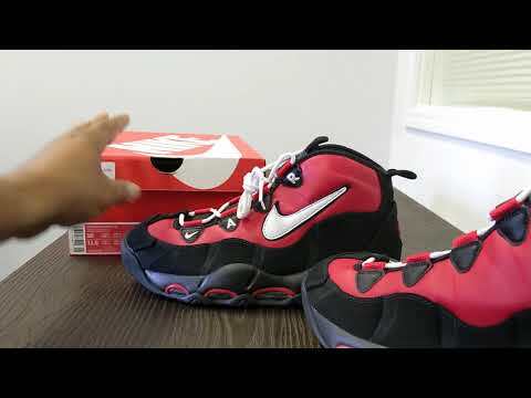 nike air max uptempo 95 red and black