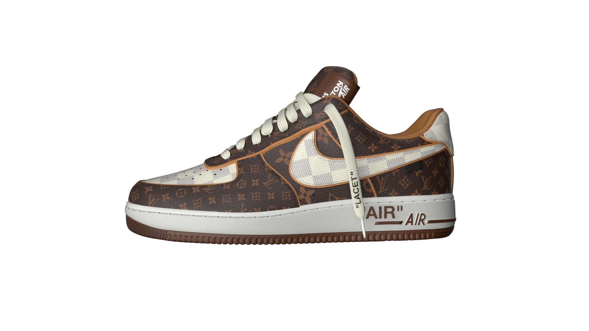 The Digital Landing Page Of The Nike Air Force 1 X Louis Vuitton Is A